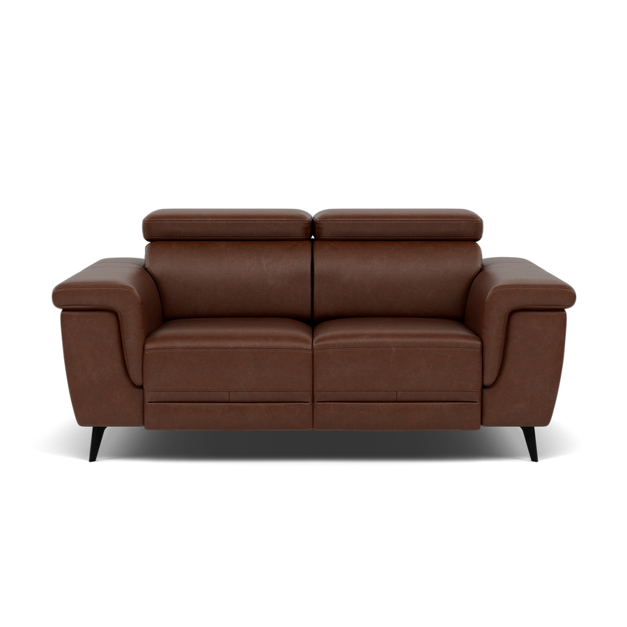 Sparta 2 Seater Recliner Sofa - 2 Str W/ 2 Power Recliner W/ 2 Ratchet Headrest Cat M/S - Power with Manual Headrest Sterling Home M1595 Monaco Coffee 1