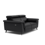 Sparta 2 Seater Recliner Sofa - 2 Str W/ 2 Power Recliner W/ 2 Ratchet Headrest Cat M/S - Power with Manual Headrest — M5657 Melbourne Black, gallery image 1
