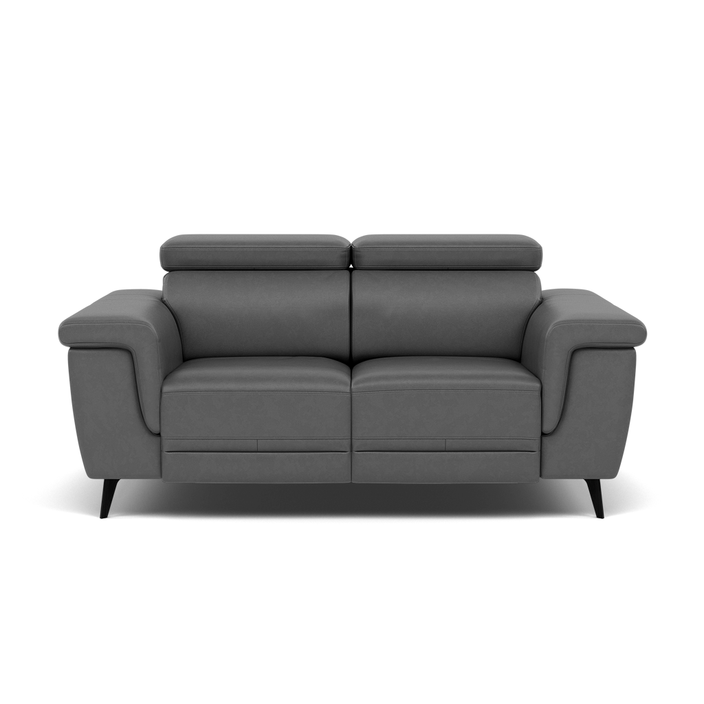 Sparta 2 Seater Recliner Sofa - 2 Str W/ 2 Power Recliner W/ 2 Ratchet Headrest Cat NL/O/S - Power with Manual Headrest 2 Seater Sofas Sterling Home 10 O7300 Orlando Dark Grey