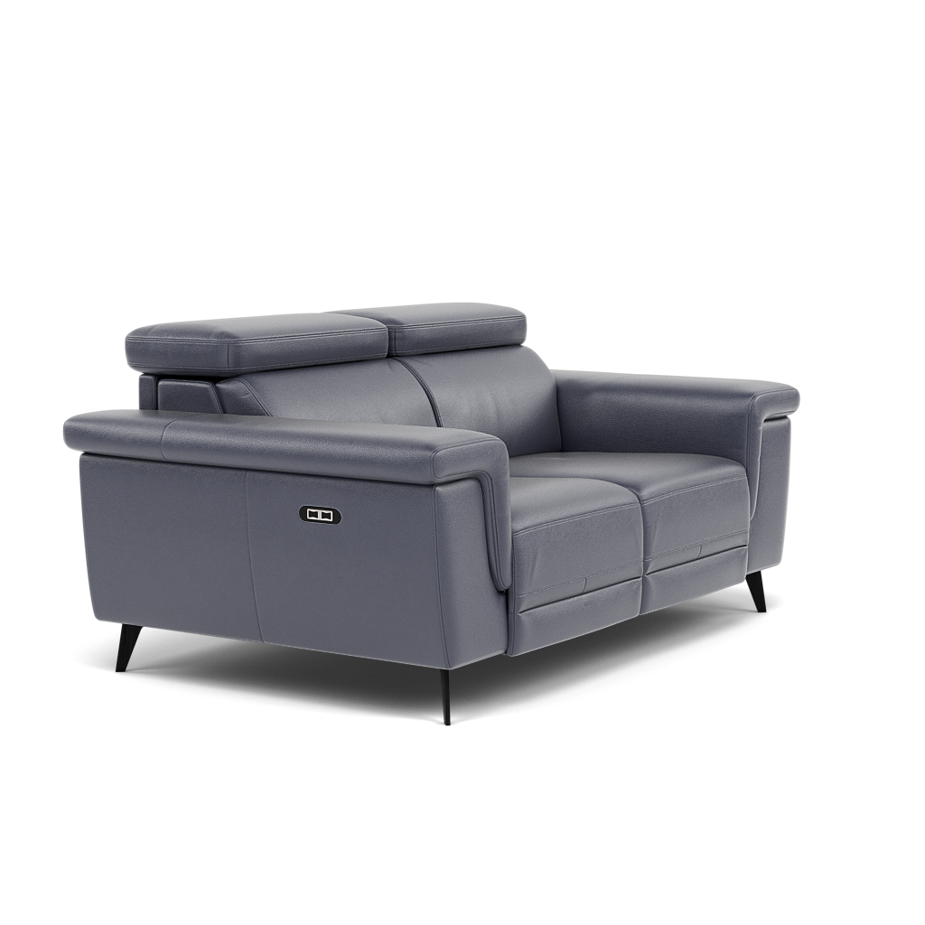 Sparta 2 Seater Recliner Sofa - 2 Str W/ 2 Power Recliner W/ 2 Ratchet Headrest Cat NL/O/S - Power with Manual Headrest — NL5100 New York Dark Blue, gallery image 1