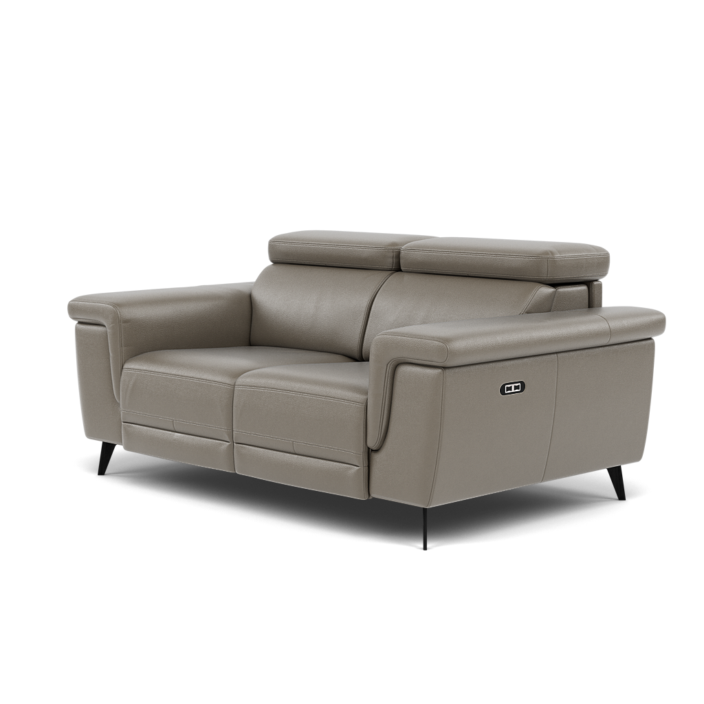 Sparta 2 Seater Recliner Sofa - 2 Str W/ 2 Power Recliner W/ 2 Ratchet Headrest Cat NL/O/S - Power with Manual Headrest — NL5102 New York Cement, gallery image 3