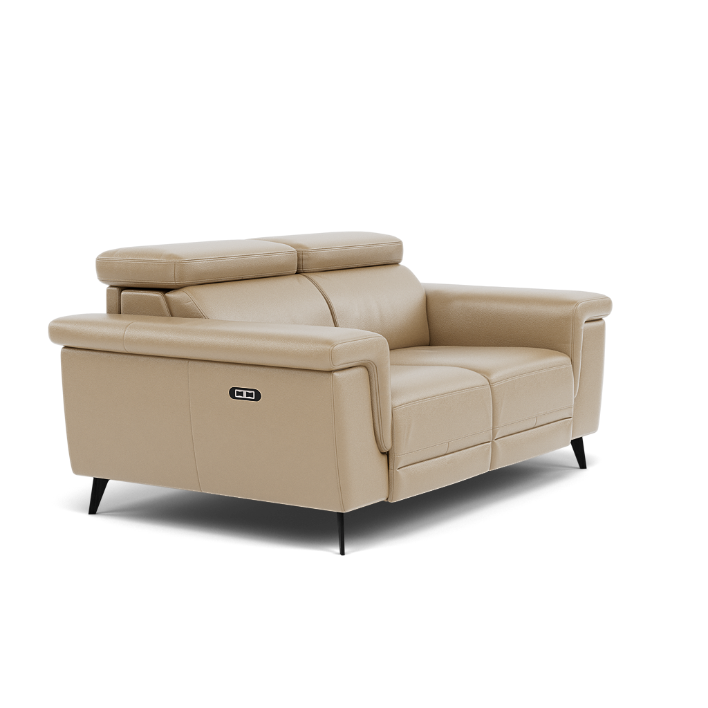 Sparta 2 Seater Recliner Sofa - 2 Str W/ 2 Power Recliner W/ 2 Ratchet Headrest Cat NL/O/S - Power with Manual Headrest — NL5103 New York Sand, gallery image 1