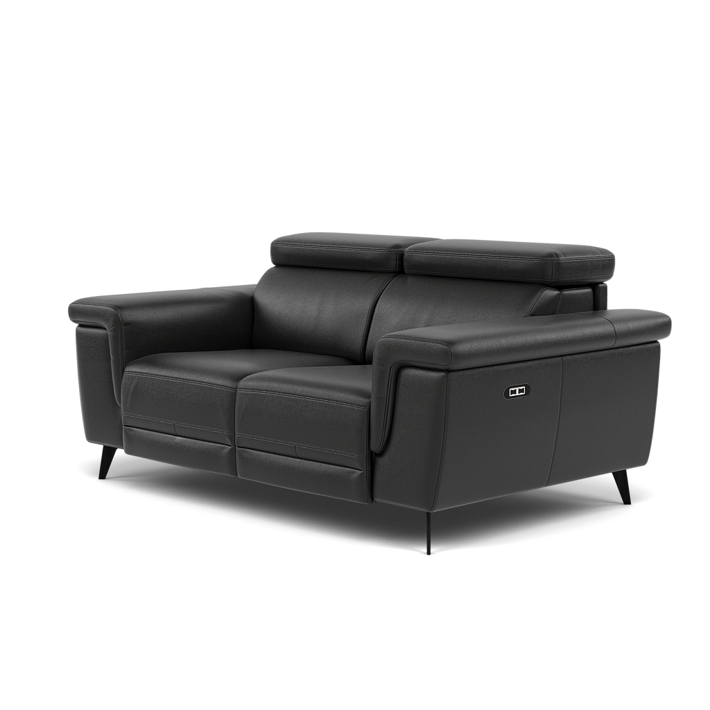 Sparta 2 Seater Recliner Sofa - 2 Str W/ 2 Power Recliner W/ 2 Ratchet Headrest Cat NL/O/S - Power with Manual Headrest — NL5109 New York Midnight, gallery image 3