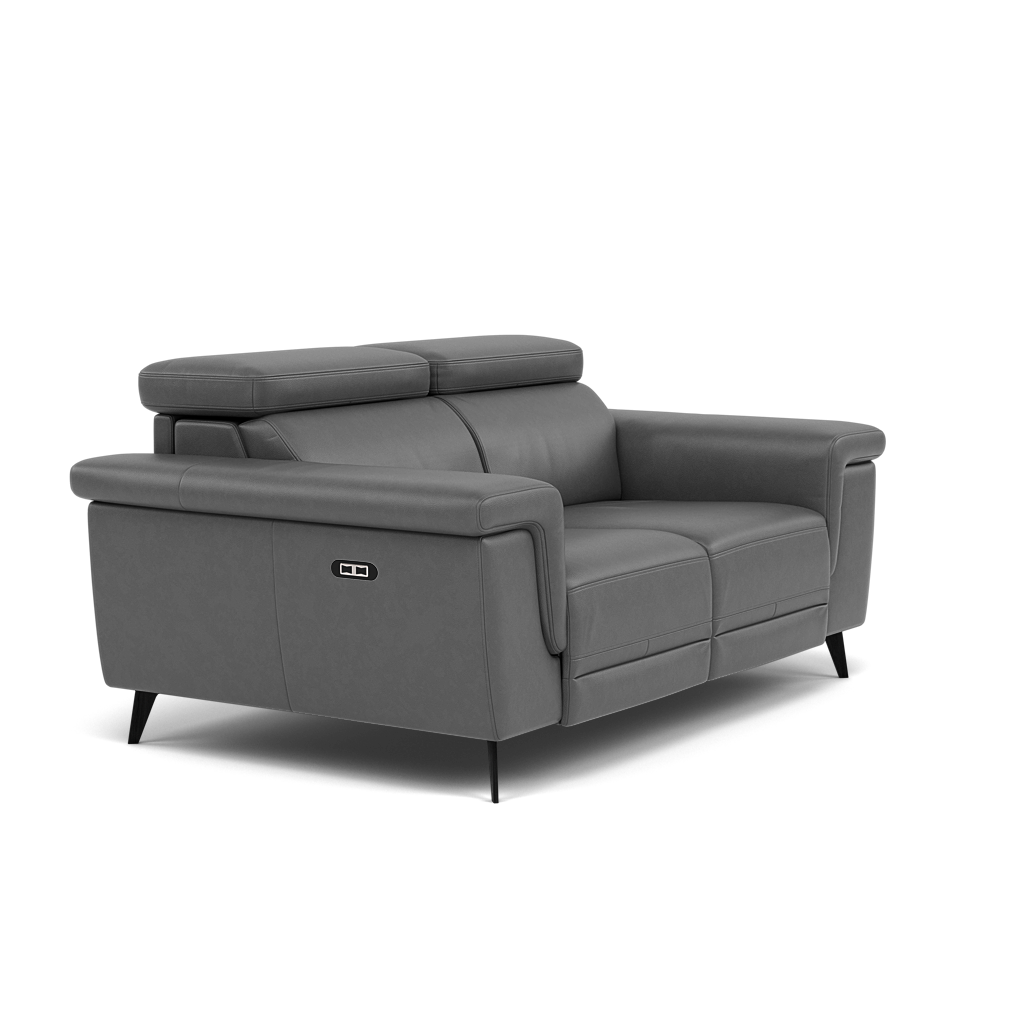 Sparta 2 Seater Recliner Sofa - 2 Str W/ 2 Power Recliner W/ 2 Ratchet Headrest Cat NL/O/S - Power with Manual Headrest — O7300 Orlando Dark Grey, gallery image 1