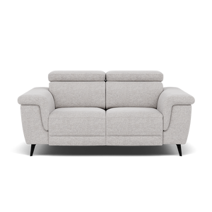 Sparta 2 Seater Recliner Sofa - 2 Str W/ 2 Power Recliner W/ 2 Ratchet Headrest Fabric - Power with Manual Headrest Sofas Sterling Home KB-1280-UK Darwin Silver 1