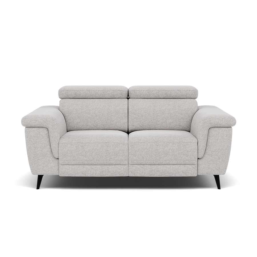 Sparta 2 Seater Recliner Sofa - 2 Str W/ 2 Power Recliner W/ 2 Ratchet Headrest Fabric - Power with Manual Headrest Sofas Sterling Home KB-1280-UK Darwin Silver 1