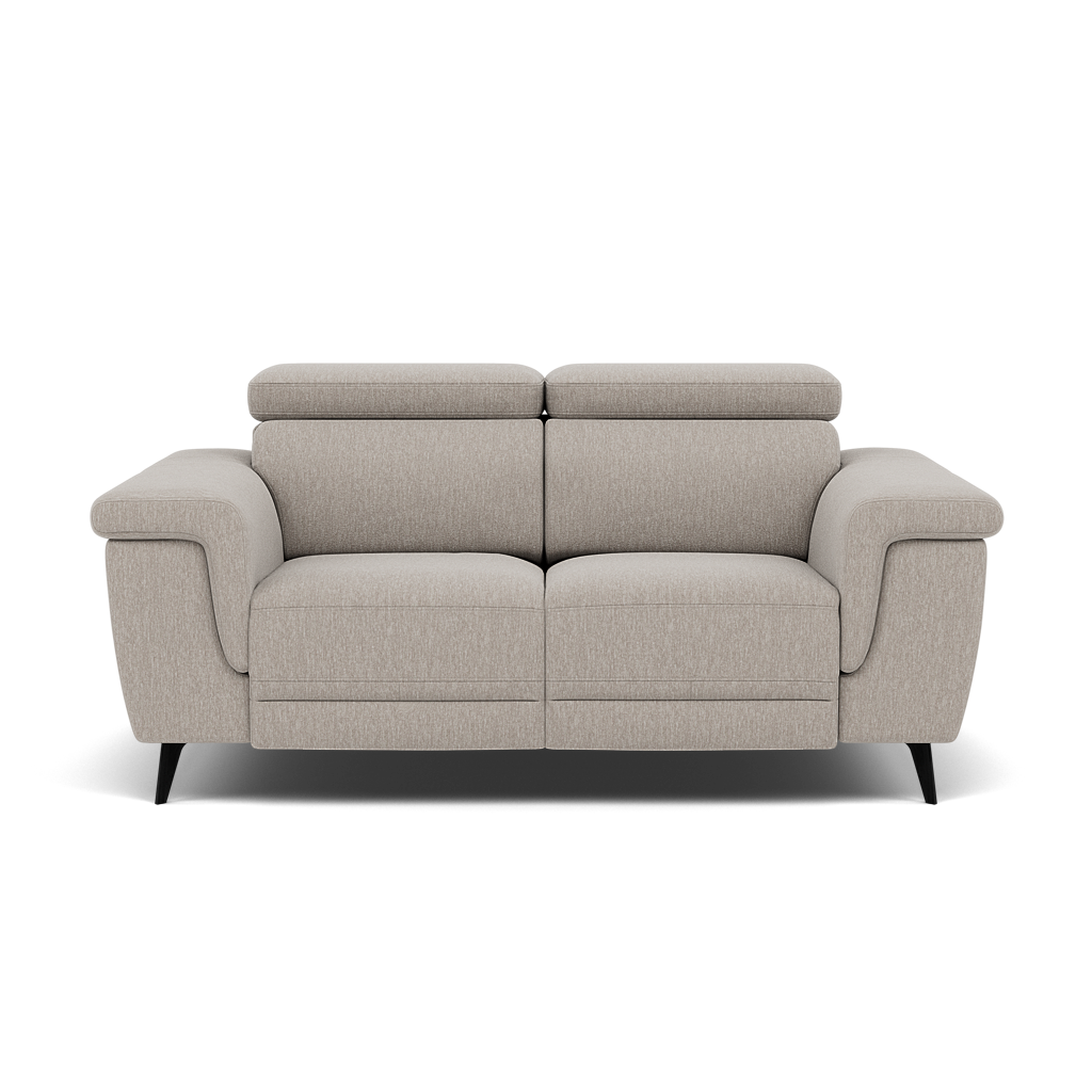 Sparta 2 Seater Recliner Sofa - 2 Str W/ 2 Power Recliner W/ 2 Ratchet Headrest Fabric - Power with Manual Headrest 2 Seater Sofas Sterling Home 10 KB-1292-UK Amigo Dove