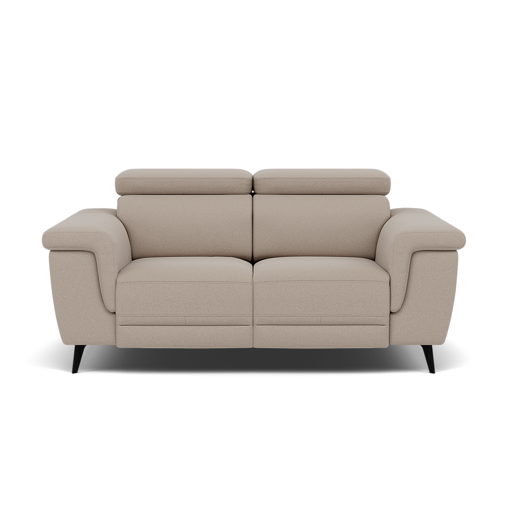 Sparta 2 Seater Recliner Sofa - 2 Str W/ 2 Power Recliner W/ 2 Ratchet Headrest Fabric - Power with Manual Headrest 2 Seater Sofas Sterling Home 5 CU9101-5-UK Oxford Beige