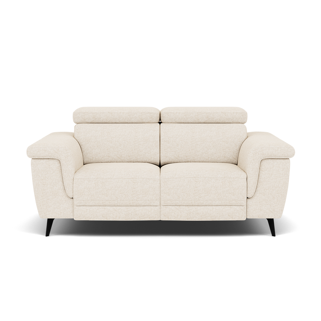 Sparta 2 Seater Recliner Sofa - 2 Str W/ 2 Power Recliner W/ 2 Ratchet Headrest Fabric - Power with Manual Headrest 2 Seater Sofas Sterling Home 4 KB-1285-UK Darwin Ivory