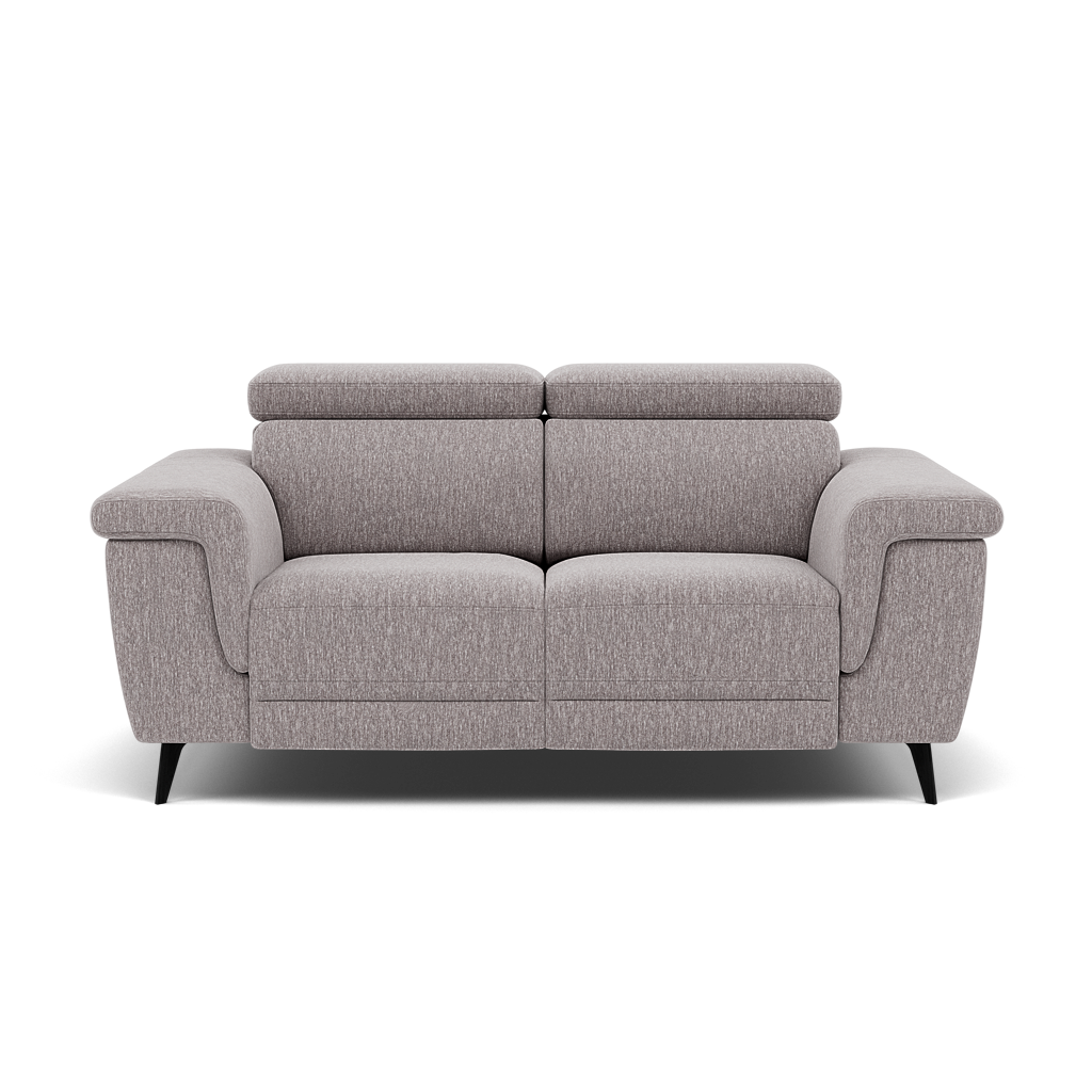 Sparta 2 Seater Recliner Sofa - 2 Str W/ 2 Power Recliner W/ 2 Ratchet Headrest Fabric - Power with Manual Headrest 2 Seater Sofas Sterling Home 9 KB-1291-UK Amigo Granite