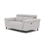 Sparta 2 Seater Recliner Sofa - 2 Str W/ 2 Power Recliner W/ 2 Ratchet Headrest Fabric - Power with Manual Headrest — KB-1280-UK Darwin Silver, gallery image 3