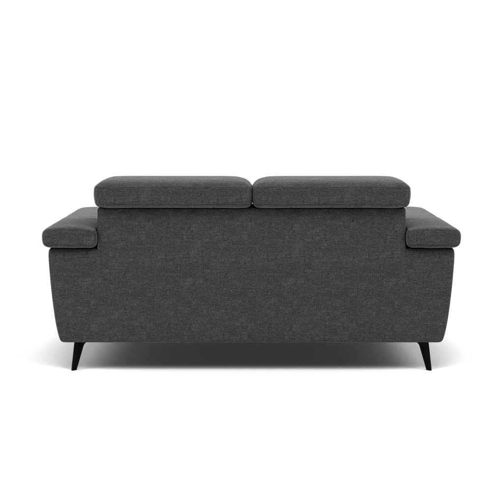 Sparta 2 Seater Recliner Sofa - 2 Str W/ 2 Power Recliner W/ 2 Ratchet Headrest Fabric - Power with Manual Headrest — KB-1281-UK Darwin Charcoal, gallery image 2