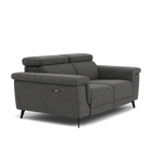 Sparta 2 Seater Recliner Sofa - 2 Str W/ 2 Power Recliner W/ 2 Ratchet Headrest Fabric - Power with Manual Headrest — KB-1281-UK Darwin Charcoal, gallery image 1