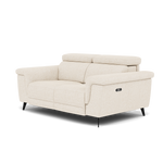Sparta 2 Seater Recliner Sofa - 2 Str W/ 2 Power Recliner W/ 2 Ratchet Headrest Fabric - Power with Manual Headrest — KB-1285-UK Darwin Ivory, gallery image 3