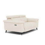 Sparta 2 Seater Recliner Sofa - 2 Str W/ 2 Power Recliner W/ 2 Ratchet Headrest Fabric - Power with Manual Headrest — KB-1285-UK Darwin Ivory, gallery image 1