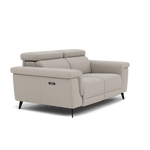 Sparta 2 Seater Recliner Sofa - 2 Str W/ 2 Power Recliner W/ 2 Ratchet Headrest Fabric - Power with Manual Headrest — KB-1292-UK Amigo Dove, gallery image 1
