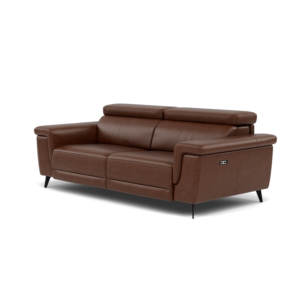 Sparta 3 Seater Recliner Sofa - 3 Str W/ 2 Power Recliner W/ 2 Power Headrest Cat M/S - Power with Power Headrest & USB — M1595 Monaco Coffee, gallery image 3