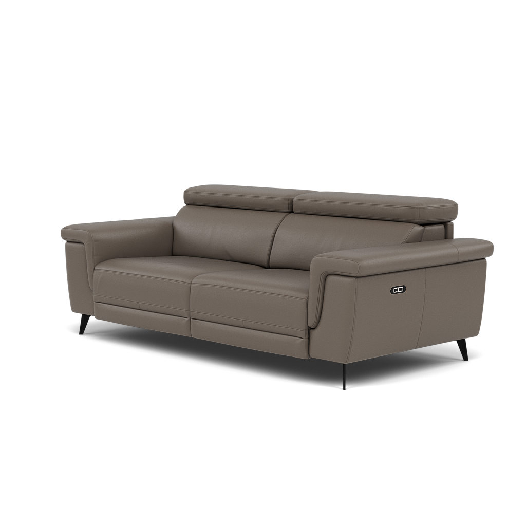 Sparta 3 Seater Recliner Sofa - 3 Str W/ 2 Power Recliner W/ 2 Power Headrest Cat M/S - Power with Power Headrest & USB — M5655 Melbourne Dark Grey, gallery image 3