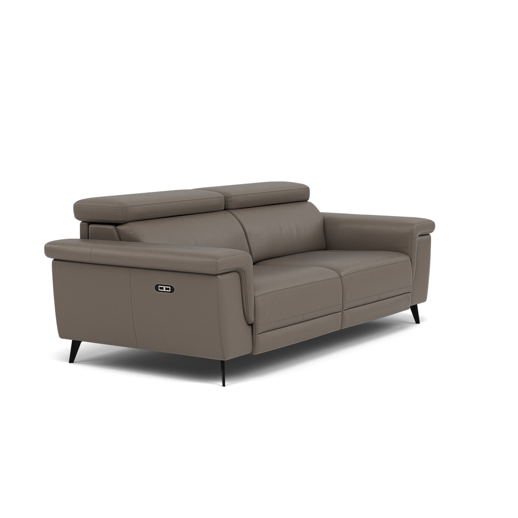 Sparta 3 Seater Recliner Sofa - 3 Str W/ 2 Power Recliner W/ 2 Power Headrest Cat M/S - Power with Power Headrest & USB — M5655 Melbourne Dark Grey, gallery image 1