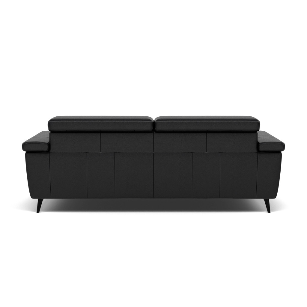 Sparta 3 Seater Recliner Sofa - 3 Str W/ 2 Power Recliner W/ 2 Power Headrest Cat M/S - Power with Power Headrest & USB — M5657 Melbourne Black, gallery image 2