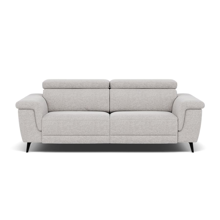 Sparta 3 Seater Recliner Sofa - 3 Str W/ 2 Power Recliner W/ 2 Power Headrest Fabric - Power with Power Headrest Sterling Home KB-1280-UK Darwin Silver 1