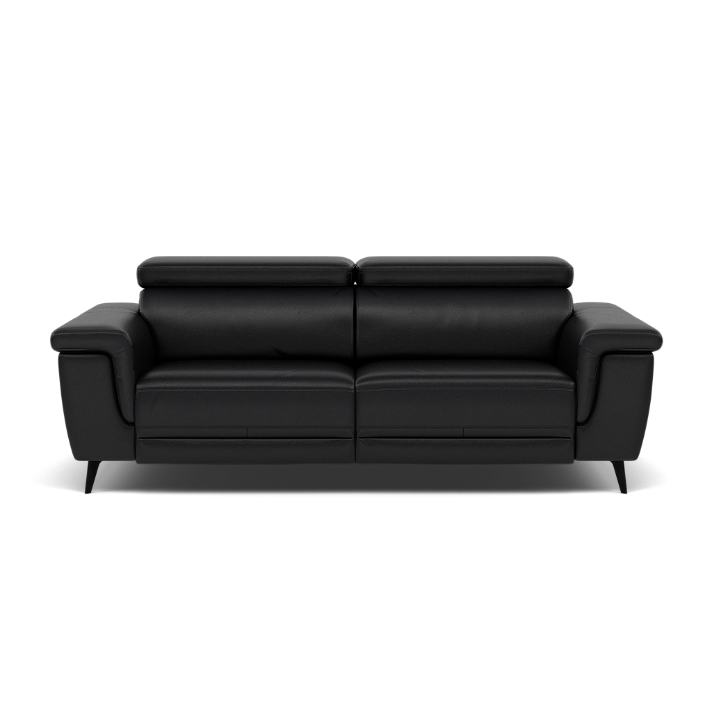 Sparta 3 Seater Recliner Sofa - 3 Str W/ 2 Power Recliner W/ 2 Ratchet Headrest Cat M/S - Power with Manual Headrest 3 Seater Sofas Sterling Home 6 M5657 Melbourne Black