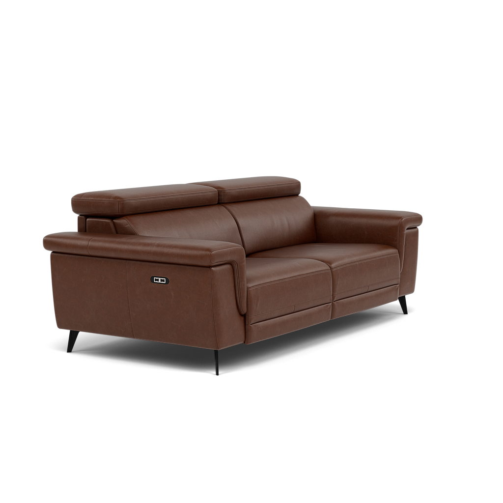 Sparta 3 Seater Recliner Sofa - 3 Str W/ 2 Power Recliner W/ 2 Ratchet Headrest Cat M/S - Power with Manual Headrest — M1595 Monaco Coffee, gallery image 1