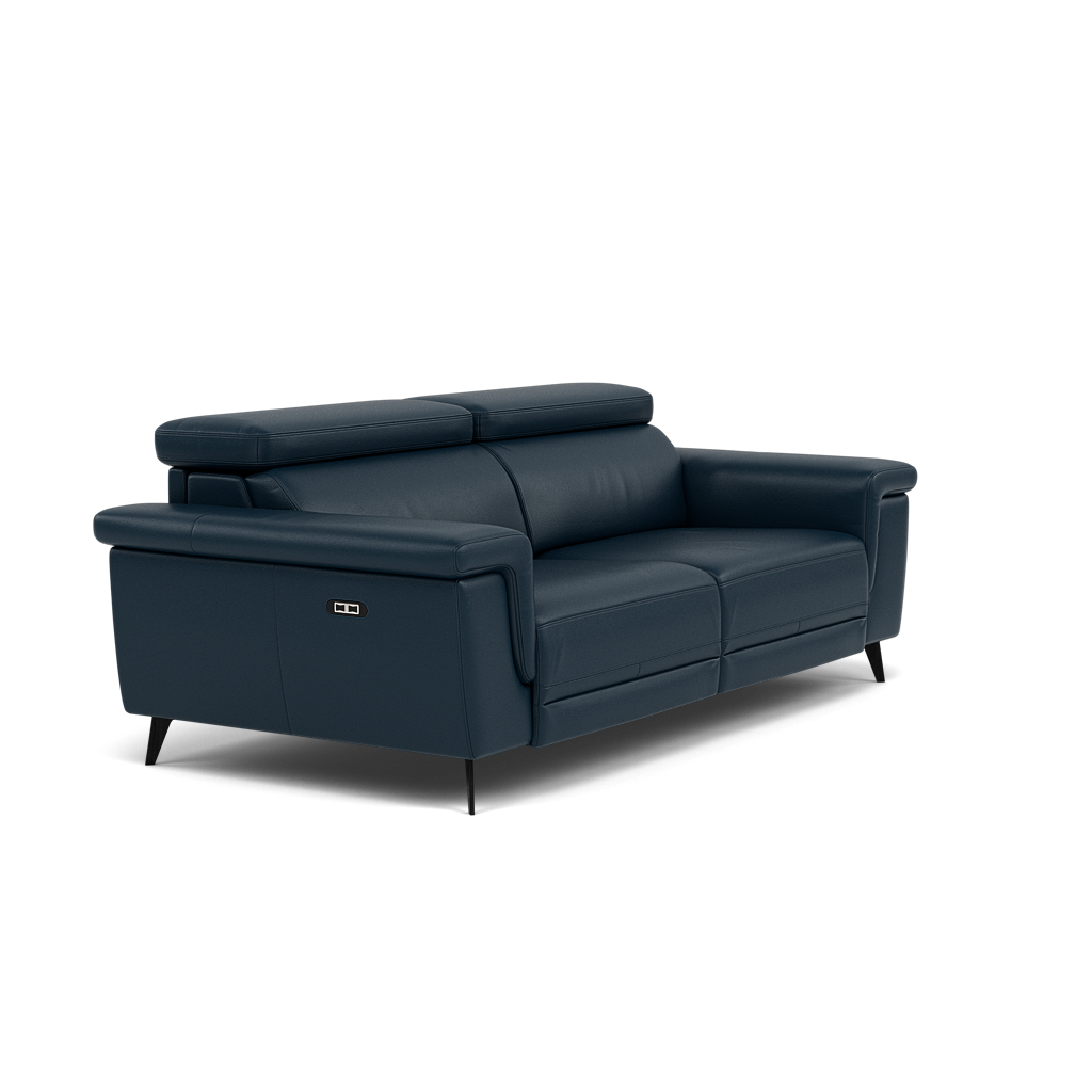 Sparta 3 Seater Recliner Sofa - 3 Str W/ 2 Power Recliner W/ 2 Ratchet Headrest Cat M/S - Power with Manual Headrest — M5661 Melbourne Navy Blue, gallery image 1