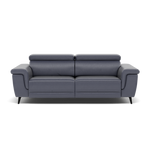 Sparta 3 Seater Recliner Sofa - 3 Str W/ 2 Power Recliner W/ 2 Ratchet Headrest Cat NL/O/S - Power with Manual Headrest Sofas Sterling Home NL5100 New York Dark Blue 1