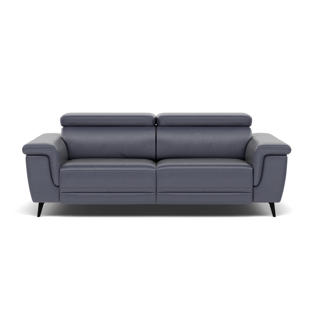 Sparta 3 Seater Recliner Sofa - 3 Str W/ 2 Power Recliner W/ 2 Ratchet Headrest Cat NL/O/S - Power with Manual Headrest Sofas Sterling Home NL5100 New York Dark Blue 1