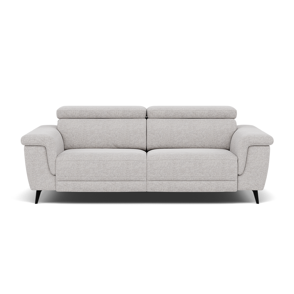 Sparta 3 Seater Recliner Sofa - 3 Str W/ 2 Power Recliner W/ 2 Ratchet Headrest Fabric - Power with Manual Headrest 3 Seater Sofas Sterling Home 4 KB-1280-UK Darwin Silver