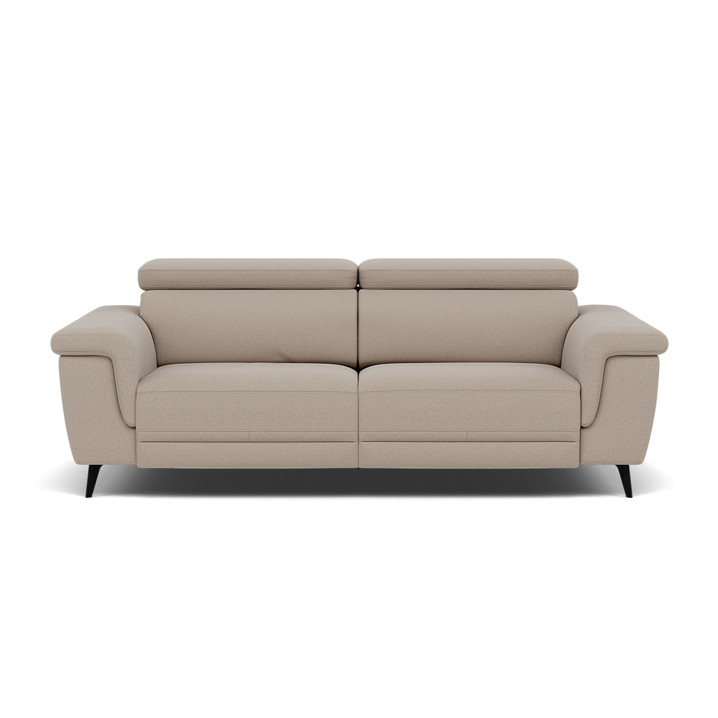 Sparta 3 Seater Recliner Sofa - 3 Str W/ 2 Power Recliner W/ 2 Ratchet Headrest Fabric - Power with Manual Headrest 3 Seater Sofas Sterling Home 6 CU9101-5-UK Oxford Beige