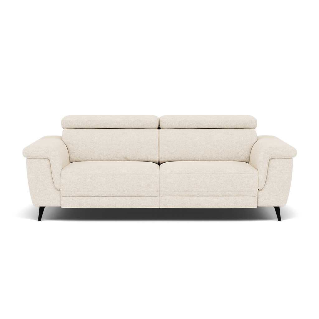Sparta 3 Seater Recliner Sofa - 3 Str W/ 2 Power Recliner W/ 2 Ratchet Headrest Fabric - Power with Manual Headrest 3 Seater Sofas Sterling Home 5 KB-1285-UK Darwin Ivory
