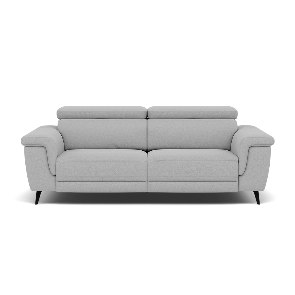 Sparta 3 Seater Recliner Sofa - 3 Str W/ 2 Power Recliner W/ 2 Ratchet Headrest Fabric - Power with Manual Headrest 3 Seater Sofas Sterling Home 7 CU9102-5-UK Oxford Silver