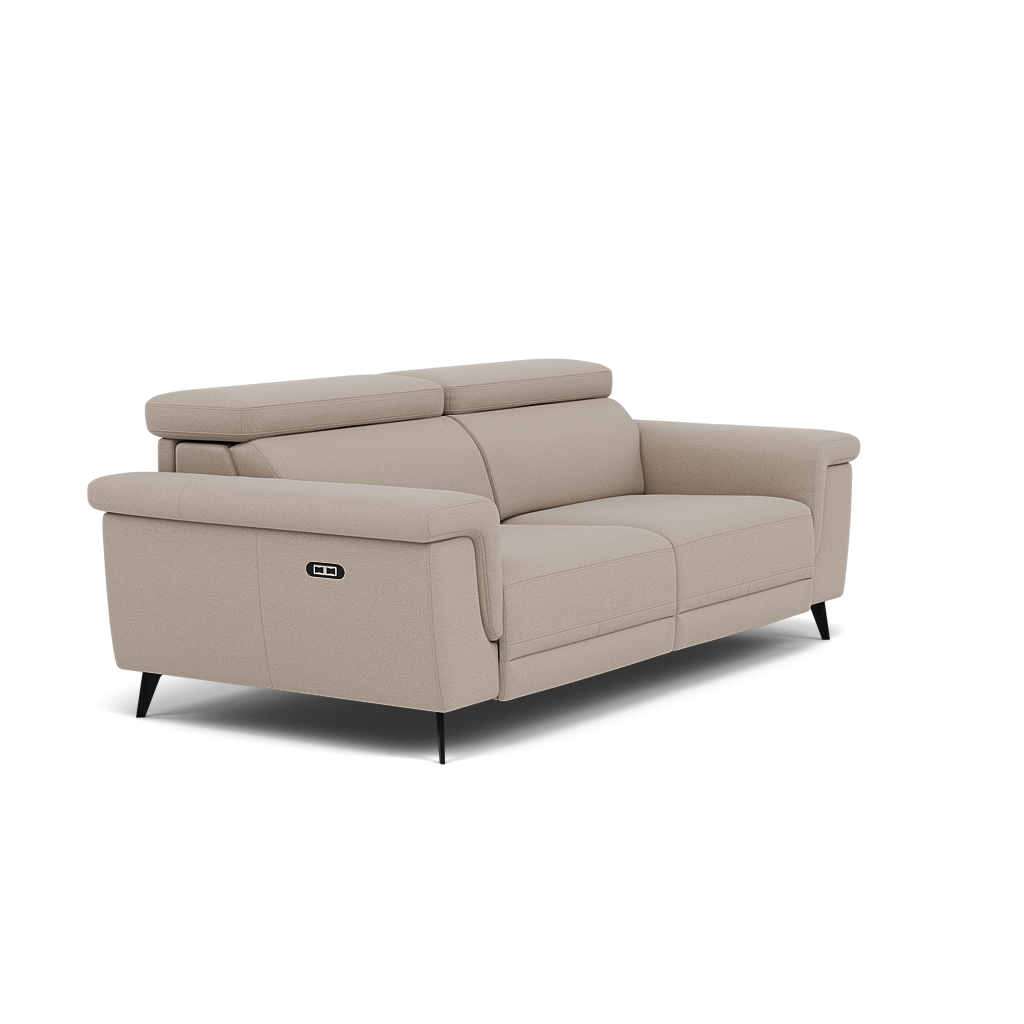 Sparta 3 Seater Recliner Sofa - 3 Str W/ 2 Power Recliner W/ 2 Ratchet Headrest Fabric - Power with Manual Headrest — CU9101-5-UK Oxford Beige, gallery image 1
