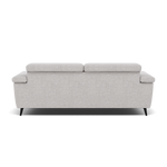 Sparta 3 Seater Recliner Sofa - 3 Str W/ 2 Power Recliner W/ 2 Ratchet Headrest Fabric - Power with Manual Headrest — KB-1280-UK Darwin Silver, gallery image 2