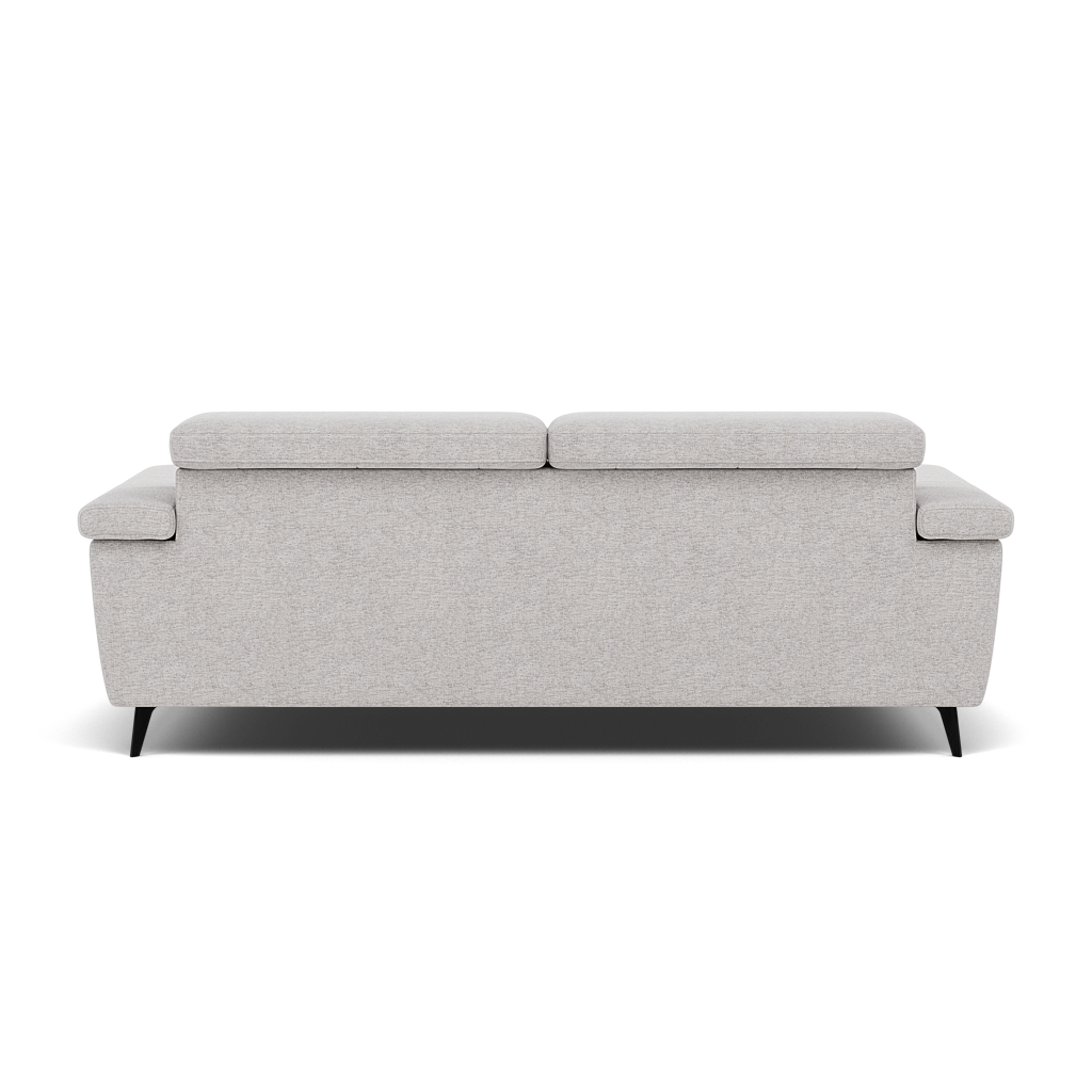 Sparta 3 Seater Recliner Sofa - 3 Str W/ 2 Power Recliner W/ 2 Ratchet Headrest Fabric - Power with Manual Headrest — KB-1280-UK Darwin Silver, gallery image 2