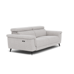 Sparta 3 Seater Recliner Sofa - 3 Str W/ 2 Power Recliner W/ 2 Ratchet Headrest Fabric - Power with Manual Headrest — KB-1280-UK Darwin Silver, gallery image 1