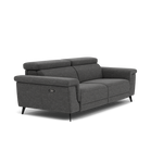 Sparta 3 Seater Recliner Sofa - 3 Str W/ 2 Power Recliner W/ 2 Ratchet Headrest Fabric - Power with Manual Headrest — KB-1281-UK Darwin Charcoal, gallery image 1