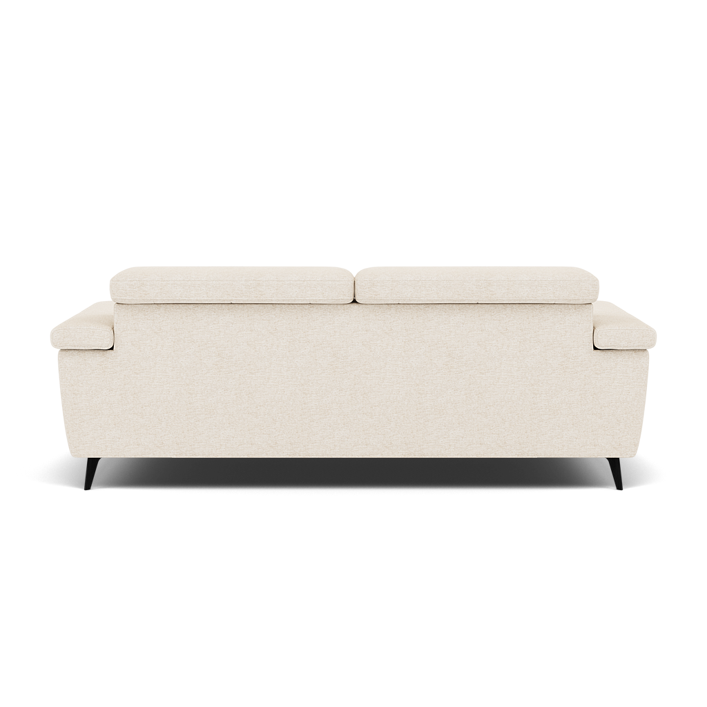 Sparta 3 Seater Recliner Sofa - 3 Str W/ 2 Power Recliner W/ 2 Ratchet Headrest Fabric - Power with Manual Headrest — KB-1285-UK Darwin Ivory, gallery image 2
