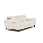 Sparta 3 Seater Recliner Sofa - 3 Str W/ 2 Power Recliner W/ 2 Ratchet Headrest Fabric - Power with Manual Headrest — KB-1285-UK Darwin Ivory, gallery image 1