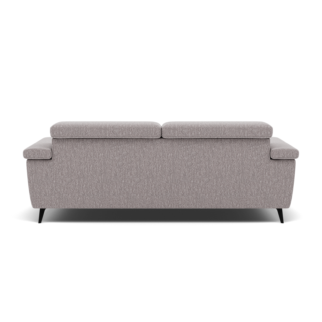 Sparta 3 Seater Recliner Sofa - 3 Str W/ 2 Power Recliner W/ 2 Ratchet Headrest Fabric - Power with Manual Headrest — KB-1291-UK Amigo Granite, gallery image 2