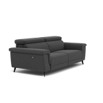 Sparta 3 Seater Recliner Sofa - 3 Str W/ 2 Power Recliner W/ 2 Ratchet Headrest Fabric - Power with Manual Headrest — KB-1295-UK Amigo Coal, gallery image 1