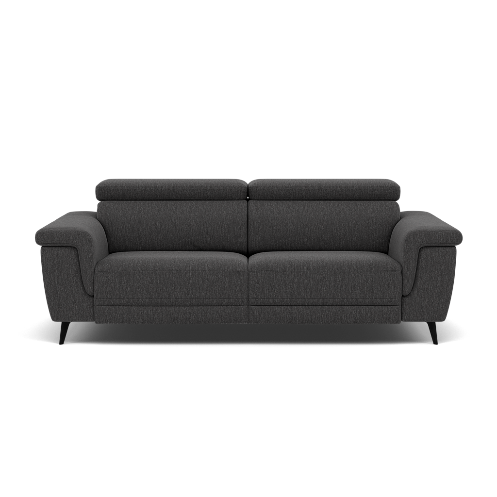 Sparta 3 Seater Recliner Sofa - 3 Str W/ 2 Power Recliner W/ 2 Ratchet Headrest Fabric - Power with Manual Headrest 3 Seater Sofas Sterling Home 8 KB-1295-UK Amigo Coal