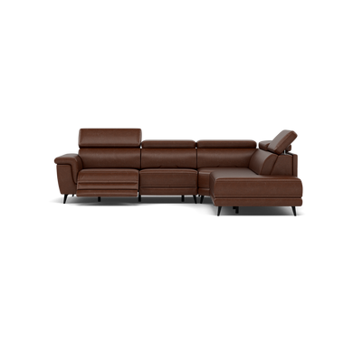 Sparta Corner Recliner Sofa - Combination 1 - Left Hand Facing Sofa Corner Group (One Motor) Cat M/S - Left Hand Facing - Power with Manual Headrest Corner Sofas Sterling Home 1 M1595 Monaco Coffee