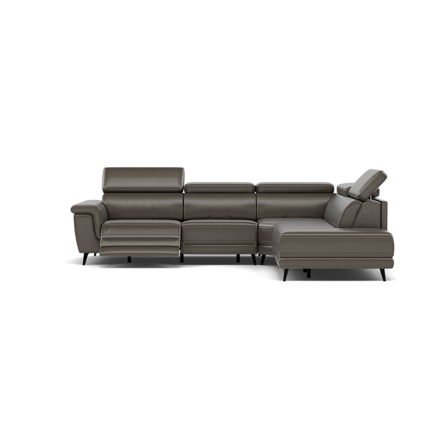 Sparta Corner Recliner Sofa - Combination 1 - Left Hand Facing Sofa Corner Group (One Motor) Cat NL/O/S - Left Hand Facing - Power with Manual Headrest Sterling Home NL5101 New York Anthkacite Grey 2