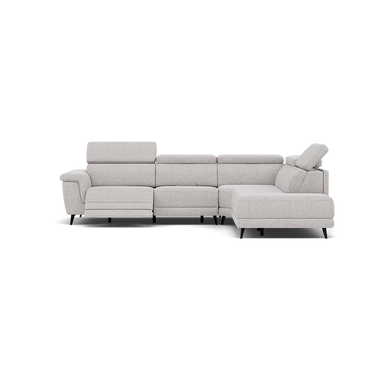 Sparta Corner Recliner Sofa - Combination 1 - Left Hand Facing Sofa Corner Group (One Motor) Fabric - Left Hand Facing - Power with Manual Headrest Corner Sofas Sterling Home 1 KB-1280-UK Darwin Silver