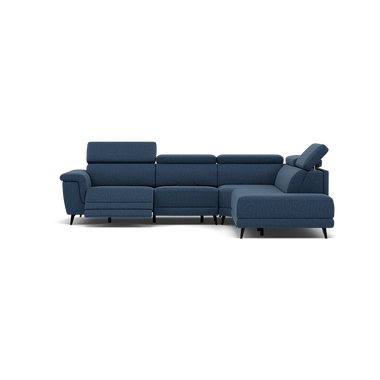 Sparta Corner Recliner Sofa - Combination 1 - Left Hand Facing Sofa Corner Group (One Motor) Fabric - Left Hand Facing - Power with Manual Headrest Corner Sofas Sterling Home 8 KB-1290-UK Amigo Navy