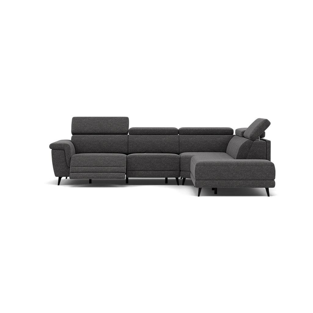 Sparta Corner Recliner Sofa - Combination 1 - Left Hand Facing Sofa Corner Group (One Motor) Fabric - Left Hand Facing - Power with Manual Headrest Corner Sofas Sterling Home 3 KB-1281-UK Darwin Charcoal
