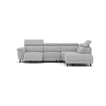 Sparta Corner Recliner Sofa - Combination 1 - Left Hand Facing Sofa Corner Group (One Motor) Fabric - Left Hand Facing - Power with Manual Headrest Corner Sofas Sterling Home 6 CU9102-5-UK Oxford Silver